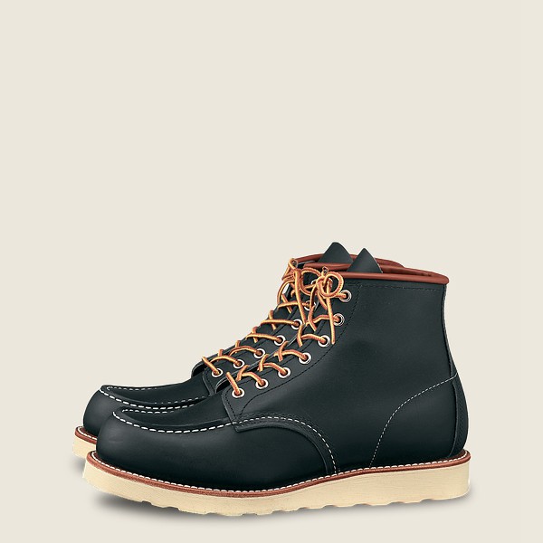 Bottes Red Wing Heritage - Classic Moc - 6-Inch Portage Cuir - Bleu Marine - Homme 307JTDEAM